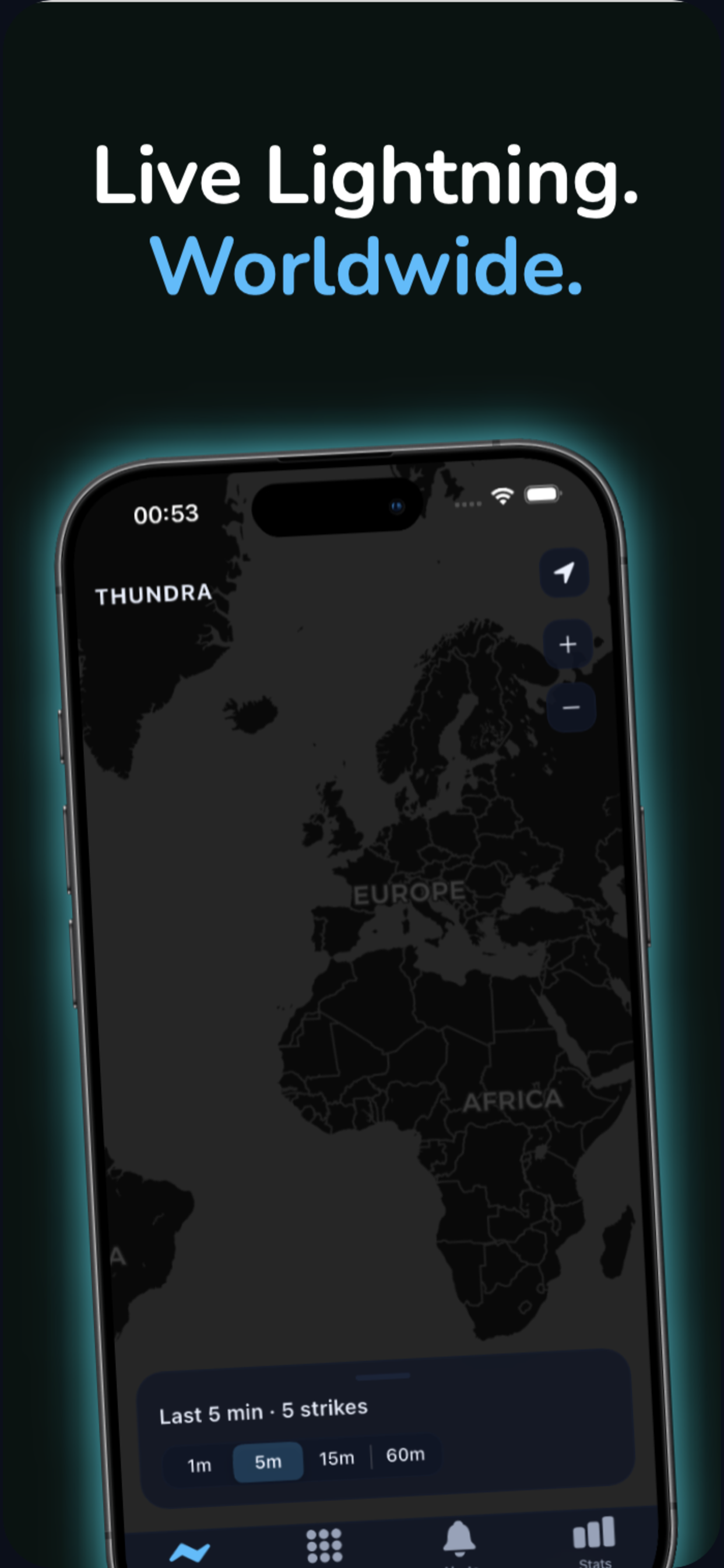 THUNDRA live map